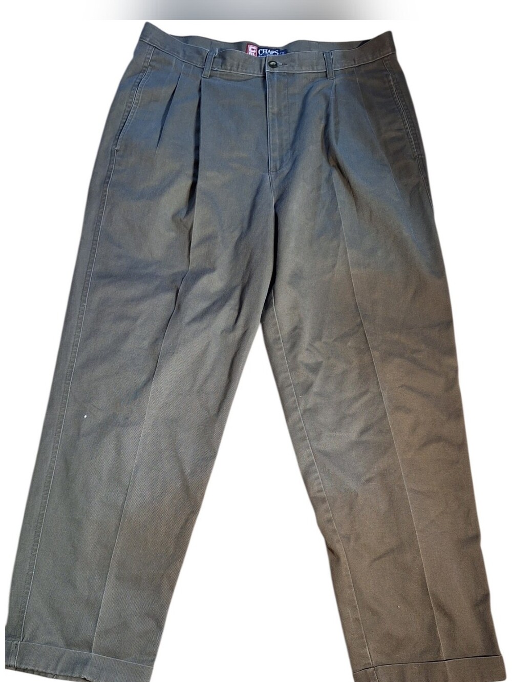 Vintage Chaps Ralph Lauren Twill Relaxed Fit Pleat Front Pants Men's 36x30  EUC
